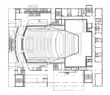 Festspielhaus - Půdorys 2. patra - foto: © Klaus Kada, Aachen