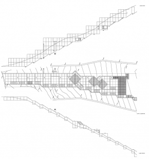 Casa Tóló - Výkres střechy a boční pohledy - foto: © Álvaro Leite Siza Vieira, Architect