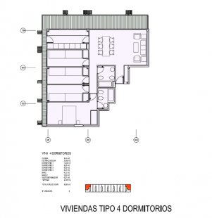 Carabanchel social housing - Čtyřpokojový byt - foto: © FOA