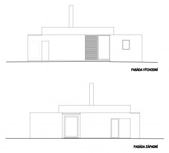 Vila v Nespekách - Fasáda západní, fasáda východní