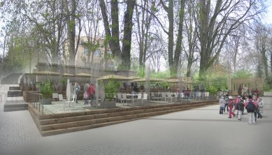 Úprava terasy restaurace Archa v ZOO Praha - Perspektiva - foto: fam architekti