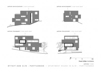 Bytový dům Zlín - Partyzánská - Pohledy - foto: Pavel Míček Architects