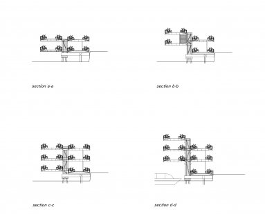 Bicycle storage - Příčné řezy