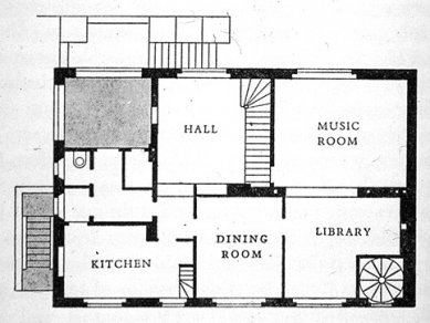 Haus Scheu - Půdorys - foto: Adolf Loos