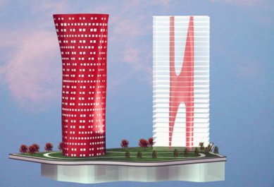Porta Firá Towers - Vizualizace - foto: Toyo Ito and Associates, Architects