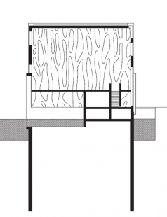Nordwesthaus - lodní pavilon - Podélný řez - foto: Baumschlager & Eberle