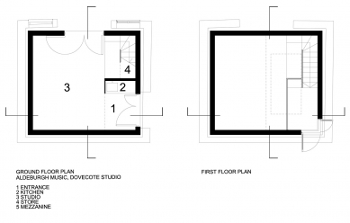 Dovecote Studio - Půdorysy - foto: Haworth Tompkins