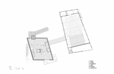 Centrum Knuta Hamsuna - Půdorys přízemí - foto: Steven Holl Architects