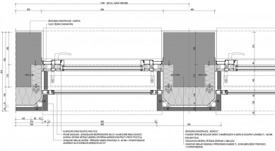 Administrativní centrum Triniti - Vzorový detail kamenné fasády