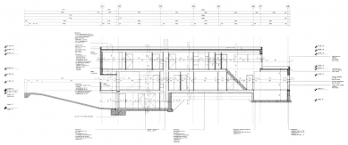 Vila Geurten - Podélný řez - foto: IR Wiel Arets Architect & Associates