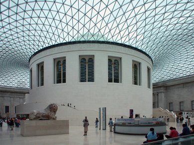 Zastřešení centrálního dvora Britského muzea - foto: Petr Šmídek, 2004