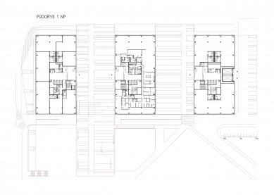 Administrativní centrum Prosek Point  - Půdorys 1NP
