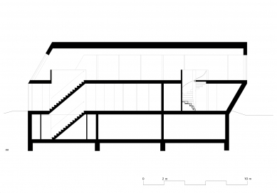 Rodinný dům SODAE - Podélný řez