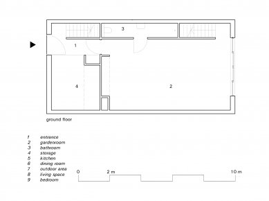 S-house - Půdorys 1NP