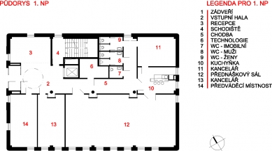 Pasivní administrativní budova INTOZA - Půdorys 1NP - foto: © Radim Václavík, ATOS-6