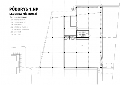 Exit 112 – designové centrum - Půdorys 1NP