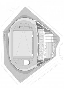 Insular Athletics Stadium - Půdorys vstupního podlaží - foto: AMP arquitectos