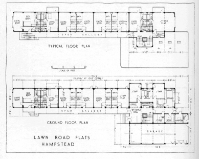 Lawn Road Flats - Isokon - Pôdorys - foto: courtesy by www. wellscoates.org