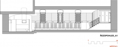 Rekonstrukce Bugsy's baru - Řezopohled - foto: SGL Projekt s.r.o.