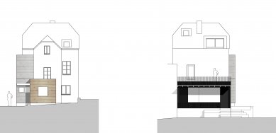 Dostavba domu v Libochovanech - Pohledy V a Z - foto: 3+1 architekti