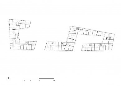 Rezidenční park Baarova - Půdorys - typické patro - foto: CMC architects, a.s.
