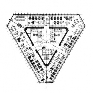 Náměstí Republiky - Půdorys typického podlaží věže