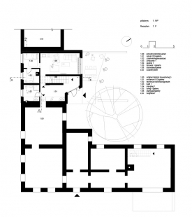 Rekonstrukce a dostavba domu, Plavecké Podhradie - Půdorys 1NP - foto: n/a