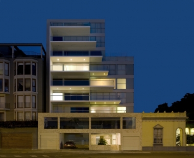 Residential building facing the bay of Lima