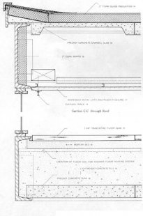 Edith Farnsworth House - Detailní řez konstrukcí - foto: © Friends of he Farnsworth House