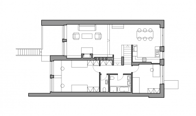 Rekonstrukce řadového domu v Praze - Půdorys 2NP - foto: stempel & tesar architekti