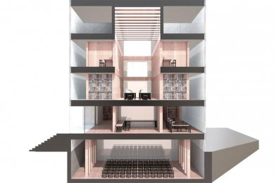 Folkwang Library - Soutěžní návrh - foto: Max Dudler Architekt