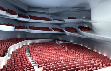 Guangzhou Opera House - Vizualizace - foto: Zaha Hadid Architects