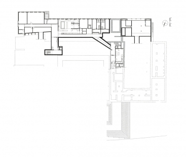 Hotel v Amares - Půdorys suterénu - foto: Souto Moura Arquitectos