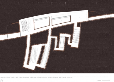 Bell-Lloc Winery - Půdorys suterénu - foto: RCR Arquitectes