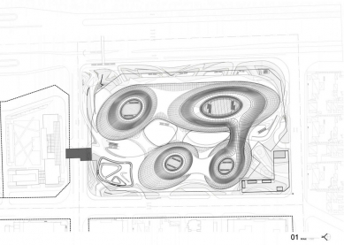 Galaxy Soho - Situace - foto: Zaha Hadid Architects