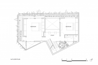 Zelená rekonstrukce - Půdorys 1.np - foto: Vo Trong Nghia Architects