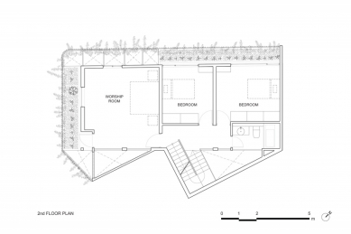 Zelená rekonstrukce - Půdorys 2.np - foto: Vo Trong Nghia Architects