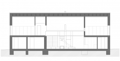 Novostavba rodinného domu, Praha–východ - Řez
