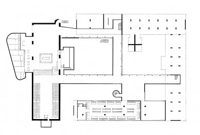 Klášter La Tourette - Půdorys úrovně kostela.