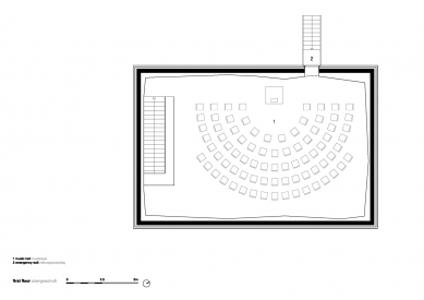 Zlatý klenot - Hudební spolek ve Zwettlu - Půdorys - foto: franz architekten