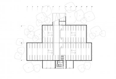 Parkovací dům ve Velenje - spodní podlaží / lower floor plan