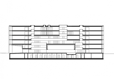 Laboratorní budova ETH e-Science Lab - Řez - foto: Baumschlager Eberle