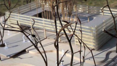 Sluneční lázně - projekt pavilonu u přehradní nádrže Mšeno - Model