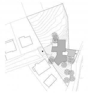 House between the Trees - situace / site plan