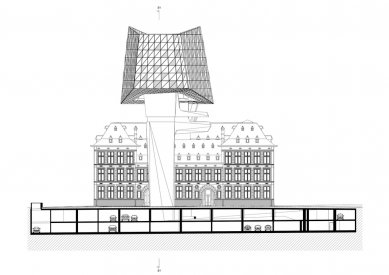 Hlavní sídlo přístavní správy v Antverpách - Jižní pohled - foto: Zaha Hadid Architects