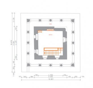 Rekonstrukce Bílé věže v Hradci Králové - Půdorys 10.np - foto: achitekti chmelík & partneři
