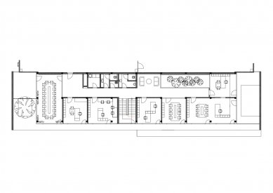 Administrativní budova firmy Brusivo - Půdorys patra - foto: Zábran Nová architekti