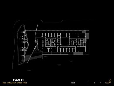 Přednášková budova Billa a Melindy Gatesových  - Plan 01 - foto: Morphosis Architects