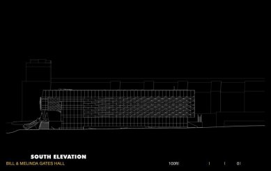 Přednášková budova Billa a Melindy Gatesových  - Jižní pohled - foto: Morphosis Architects