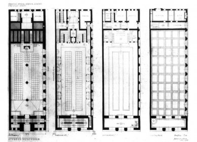Kostel svatého Ducha - Půdorysy původního návrhu z roku 1910